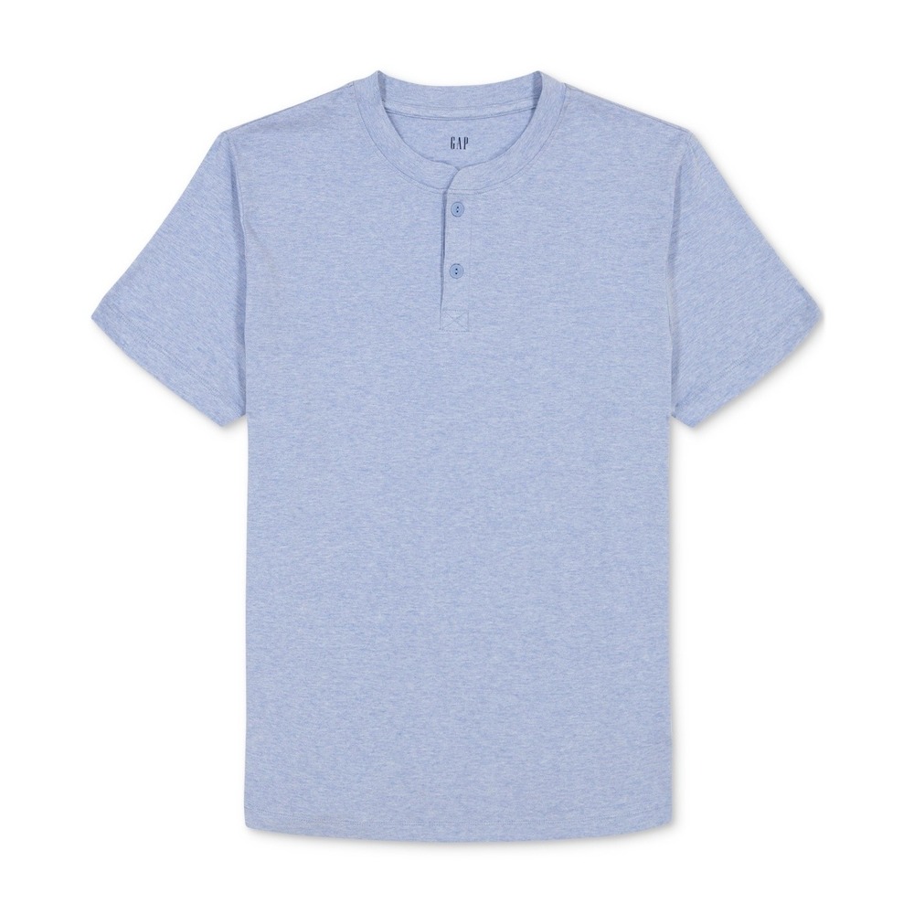 Gap Henley Shirt Mens Small Light‎ Blue Soft Lounge Pajama Top Sleepwear NWT